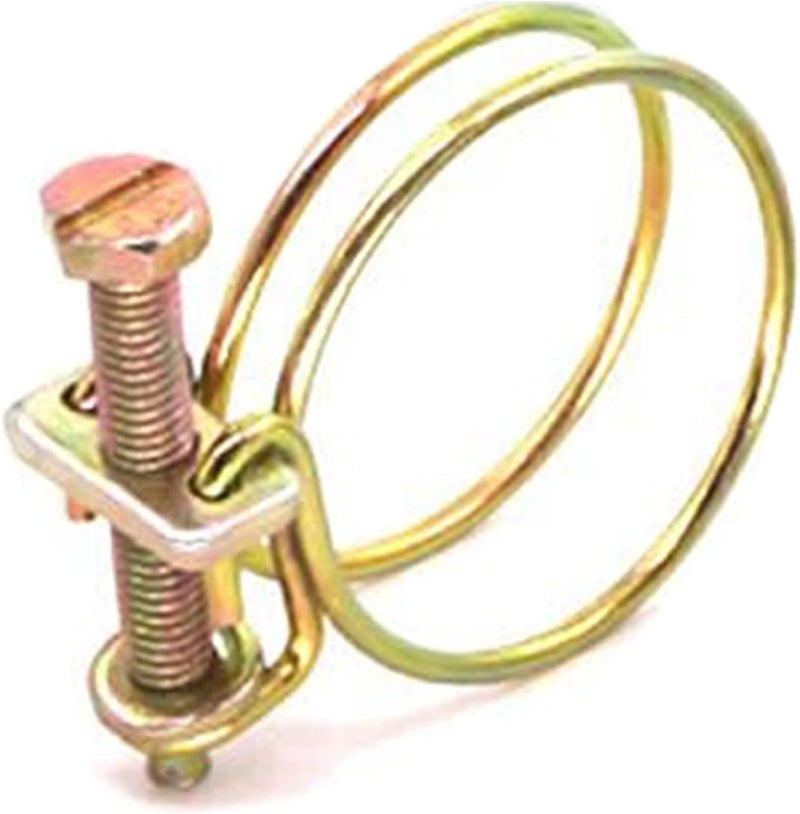 NGe 2.8inch Double Wire Hose Clamp Adjustable Steel Wire Tube Pipe Clip with Screws Bolts Locking(12Pcs 70mm) - Image 1